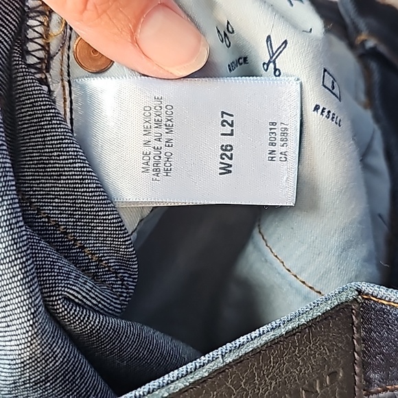 Lucky Brand w26 dark denim skinny jeans - Picture 4 of 12